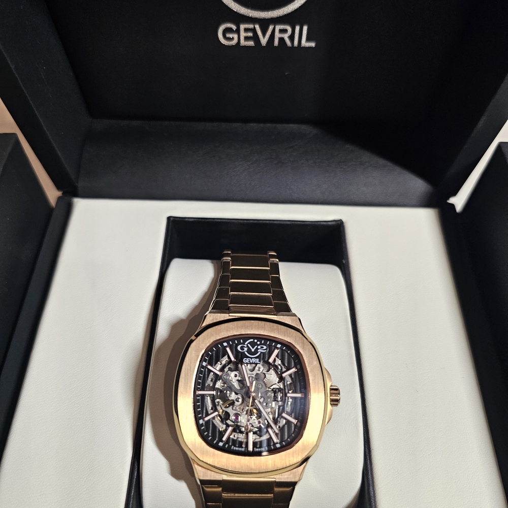 Gevril Gv2 Men's Rose 18118 Potente SkeletON Swiss Automatic Watch 094/500